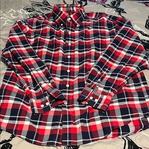 Izod Red and Blue Checkered Men's Shirt